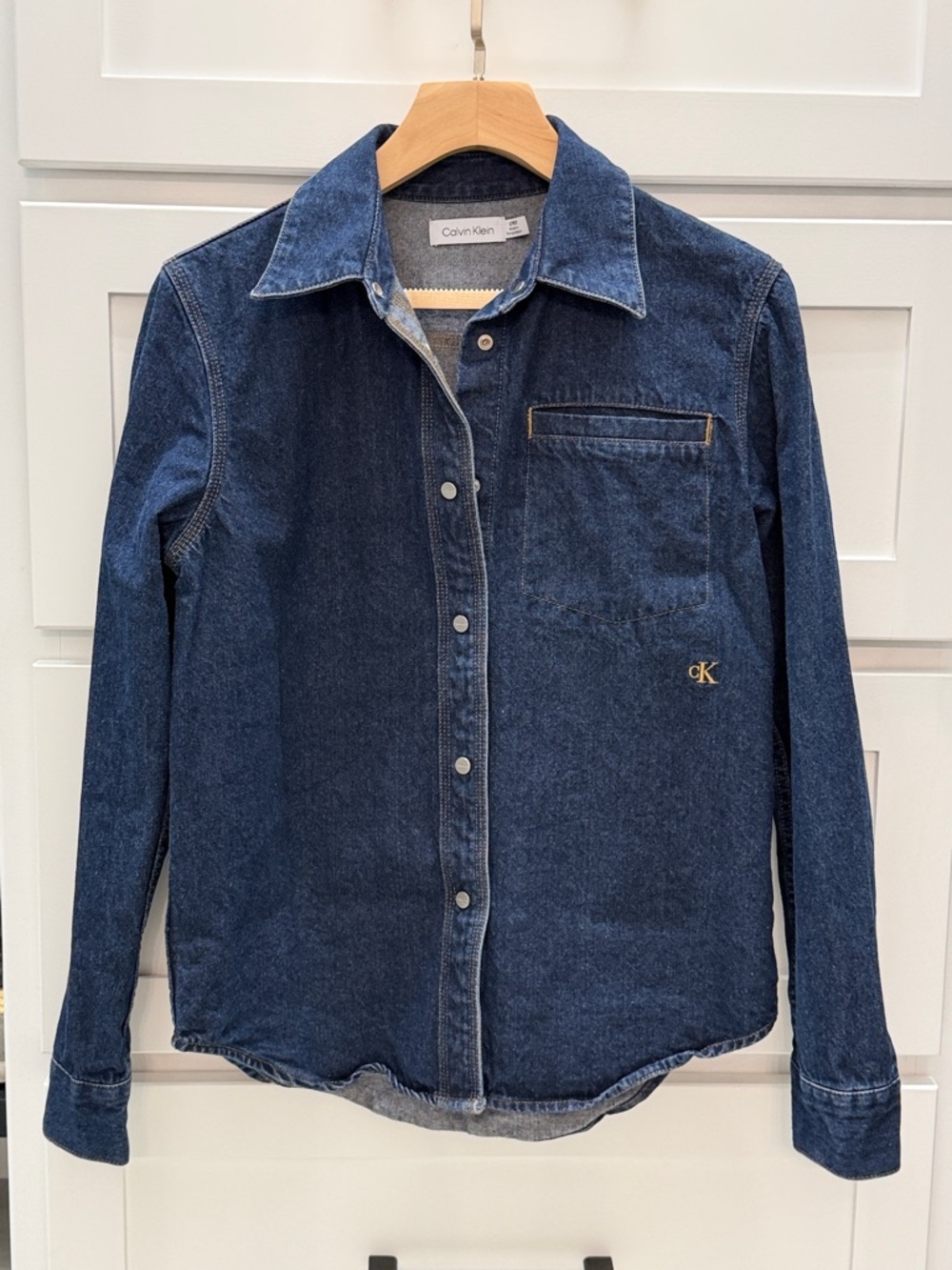 Calvin Klein Navy Blue Denim Shirt